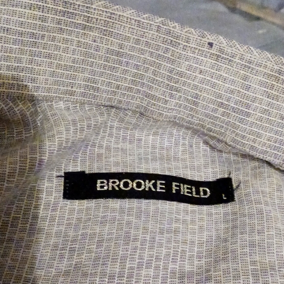 Brooke Field Size L blue and grey button down shirt - Picture 6 of 6